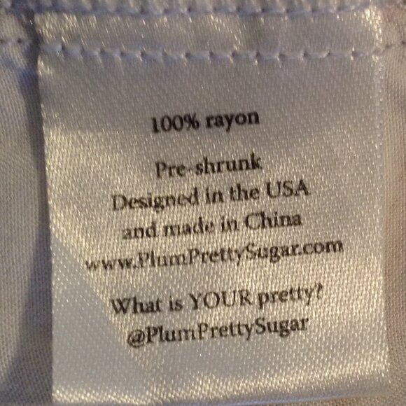 Plum Pretty Sugar PJ Short set, "M" Pastels with Magnolia Flowers, Preppy, Cute - Picture 6 of 7